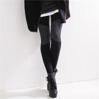 GLAM12 Color-Block Fleece-Lined Leggings