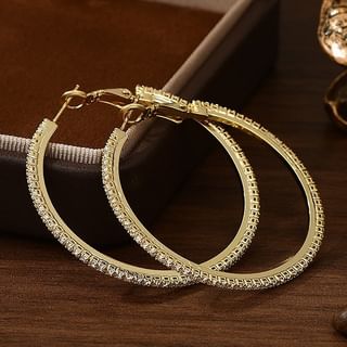 Rhinestone Hoop Earring