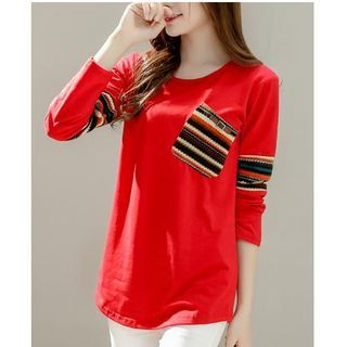 Dowisi Long-Sleeve Patterned T-Shirt