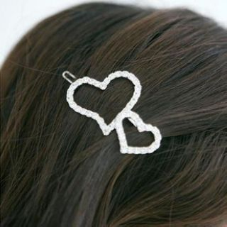 LENNI Rhinestone Heart Hair Clip
