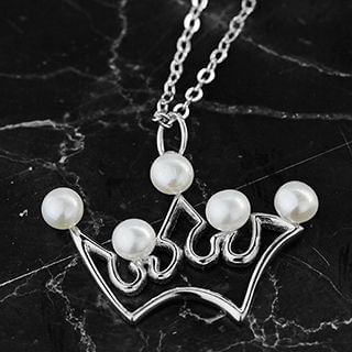 KELLY LIMITED Faux Pearl Crown Necklace