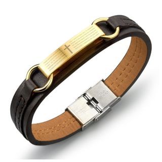 Tenri Faux Leather Cross Bangle