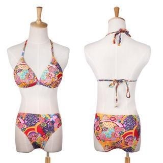 Sweet Splash Set: Chiffon Top + Bikini Top + Panties