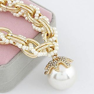Ciroki Faux Pearl Chain Necklace