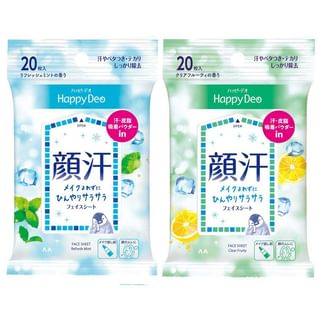 Mandom - Happy Deo Face Sheet Refresh Mint - 20 pcs