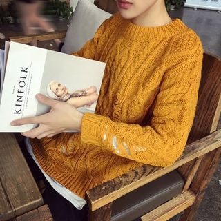 Soulcity Round-Neck Cable Knit Sweater
