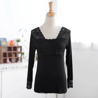 59 Seconds Lace Long-Sleeve Top