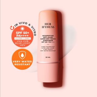 Her Hyness - Hexapeptide Anti-Aging Super Dry Touch Sunscreen Spf 50+ Pa++++ 30Ml