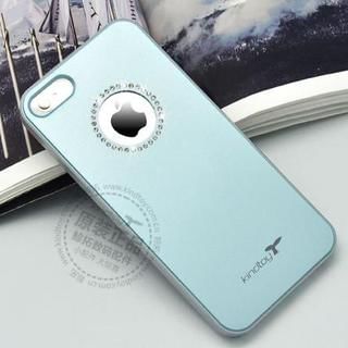 Kindtoy Rhinestone iPhone 5 Case Light Blue - One Size