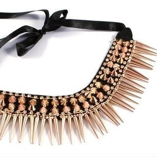 Ticoo Rhinestone Crystal Collar Necklace