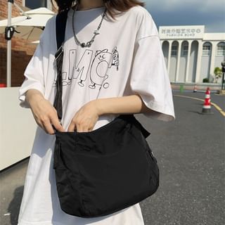 Plain Nylon Crossbody Bag