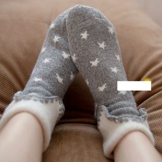 MITU Star Patterned Striped Short Socks