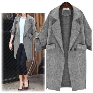 Coronini Tab-Sleeve Double-Breasted Trench Coat