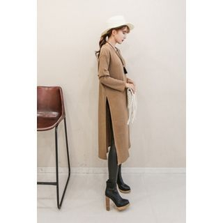 PPGIRL Exaggerated Slit Long-Sleeved Sweater