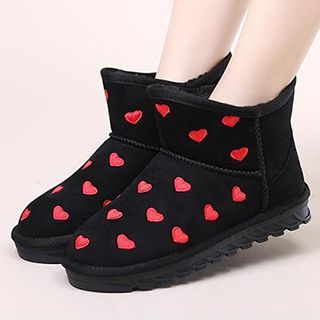 DUSTO Heart Printed Snow Boots