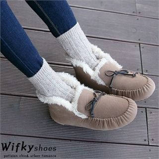 Wifky Ribbon High-Top Moccasins