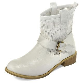 yeswalker Perforated Faux Leather Boots