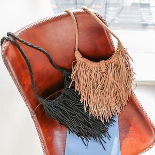 PPGIRL Fringed Faux-Leather Shoulder Bag