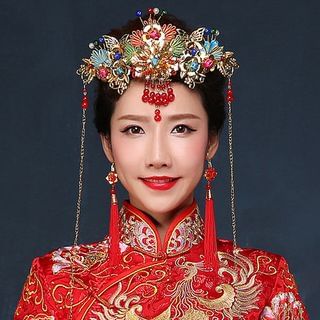Luxury Style Tassel Chinese Bridal Drop Earrings