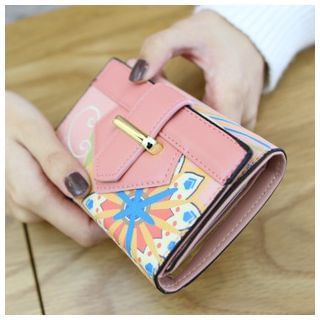 Rinka Doll Patterned Buckled Wallet