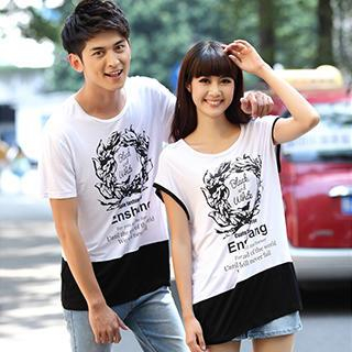 Igsoo Couple Print T-Shirt