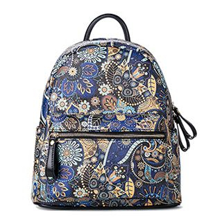 Mr.ace Homme Faux-Leather Printed Backpack