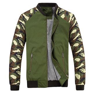 Evzen Camouflage Sleeve Zip Jacket