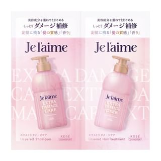 Kose - Je l'aime Extra Damage Care Layered Shampoo & Hair Treatment Sachet Set 10ml x2
