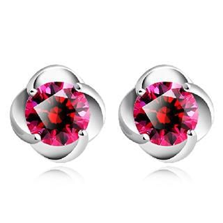 Mbox Jewelry Swarovski Crystal Flower Earrings