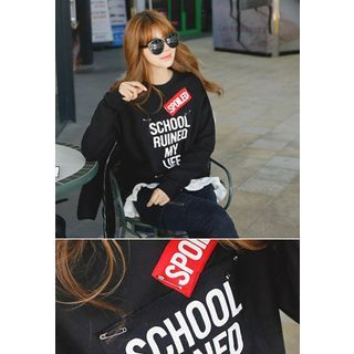 REDOPIN Lettering Print Pullover