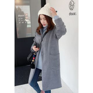 Miamasvin Round-Neck Pocket-Front Coat