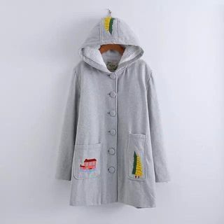 Aigan Embroidered Hooded Coat