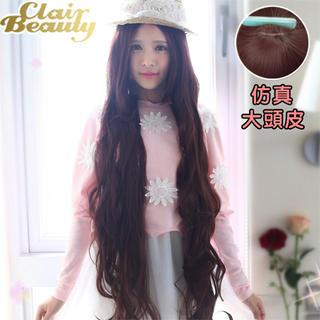 Clair Beauty Long Full Wig - Wavy Red Brown - One Size