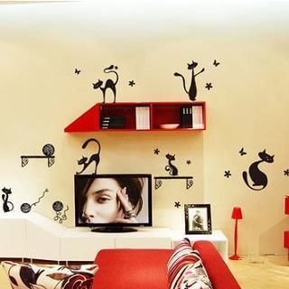 LESIGN Cat Print Wall Sticker