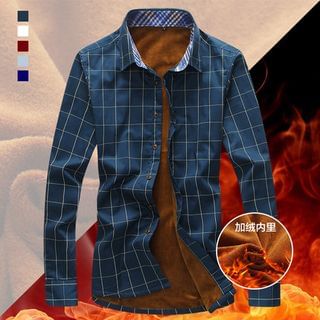 JVR Fleece-lined Check Long-Sleeve Shirt