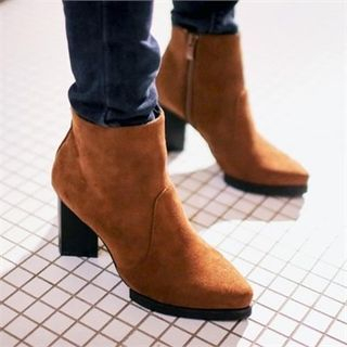 QNIGIRLS Faux-Suede Ankle Boots