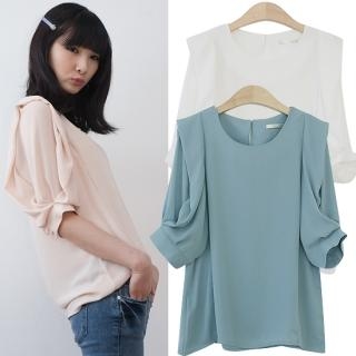3/4-Sleeve Chiffon Top