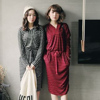 Tokyo Fashion Striped Hood Long Dress