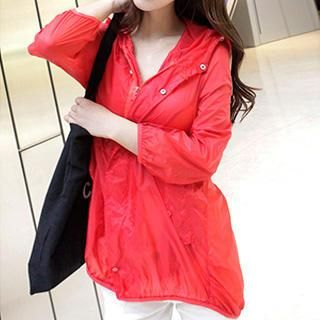 Romantica Hooded Drawstring-Waist Jacket