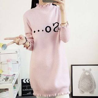 NIZ Frilled Lettering Sweater Dress