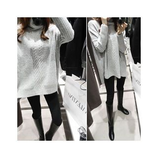 DAILY LOOK Turtle-Neck Cable-Knit Top