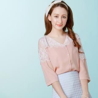 Tokyo Fashion Lace-Panel Blouse