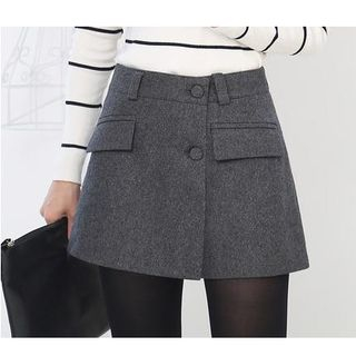 LITI Woolen A-Line Skirt