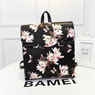 Bibiba Floral Faux Leather Backpack