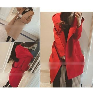 QZ Lady Hooded Woolen Coat