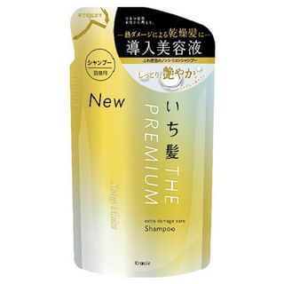 Kracie Women's - Ichikami The Premium Extra Damage Care Shampoo Shiny Moist - 340Ml Refill