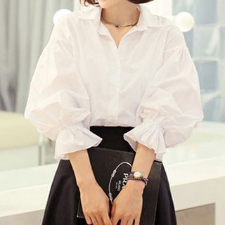 Hazie Balloon-Sleeve Blouse