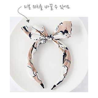 Miss21 Korea Bow-Detail Patterned Hair Band