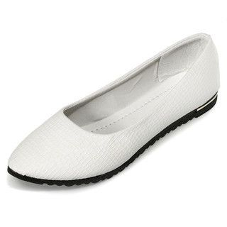 yeswalker Metallic Trim Faux Leather Flats