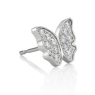 Kenny & co. Crystal Butterfly Steel Earring Silver - One Size